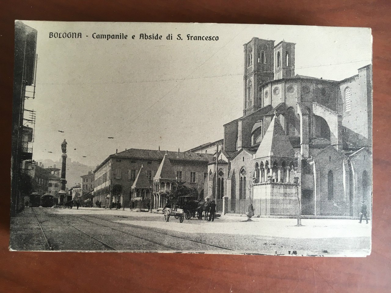 Cartolina inizi '900 Bologna Campanile e Abside di S. Francesco …