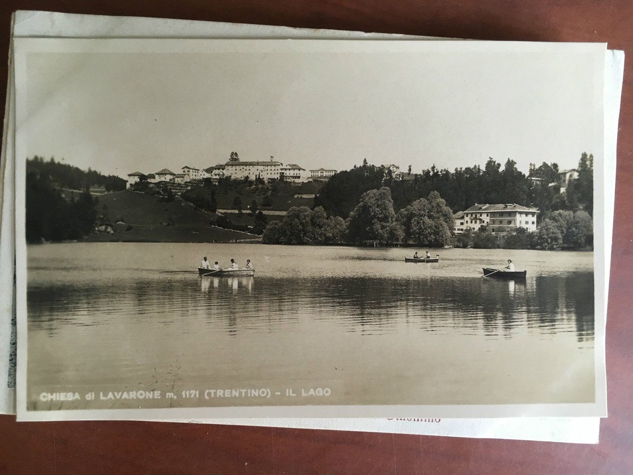 Cartolina inizi '900 Chiesa di Lavarone il Lago - E20809