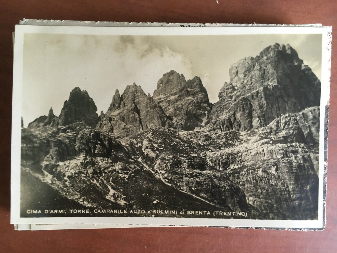 Cartolina inizi '900 Cima d'Armi Torre Campanile Alto Brenta Trentino …