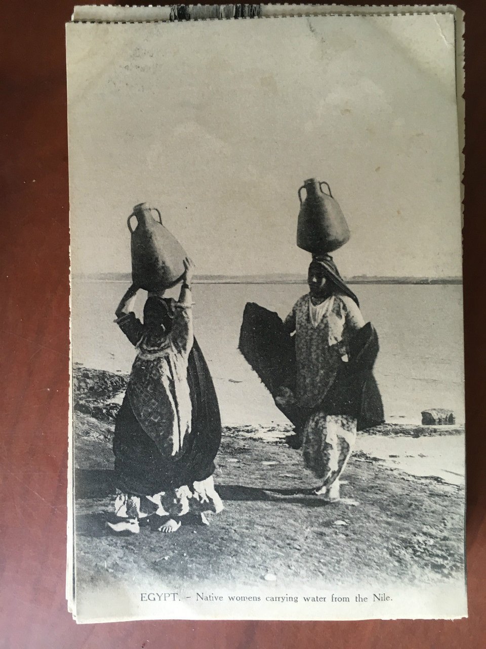 Cartolina inizi '900 Egitto donne al Nilo per l'acqua - …