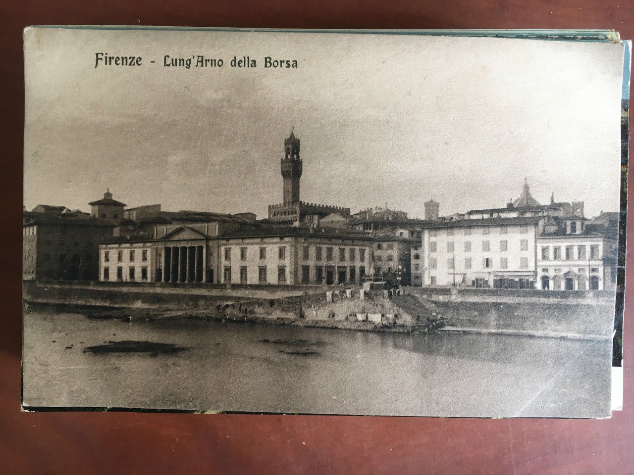 Cartolina inizi '900 Firenze Lung'Arno della Borsa - E20838