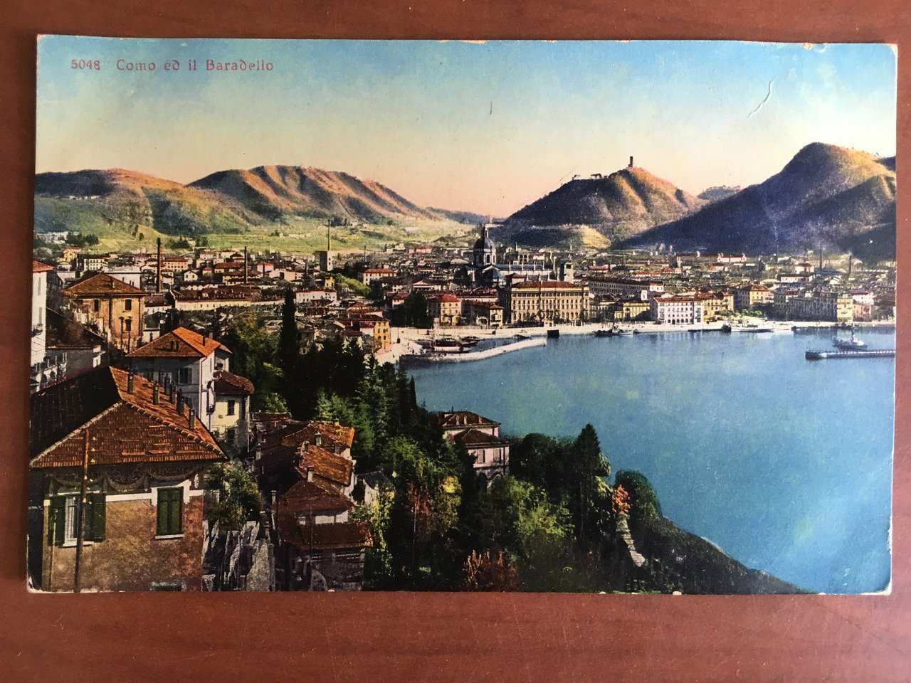 Cartolina inizi '900 Lago di Como ed il Baradello - …