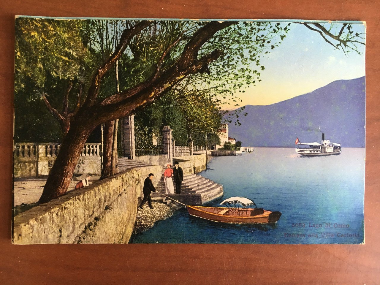 Cartolina inizi '900 Lago di Como entrata alla Villa Carlotta …