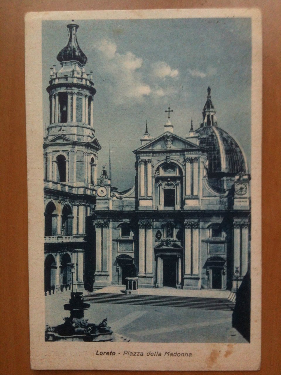 Cartolina inizi '900 Loreto Piazza della Madonna - viaggiata