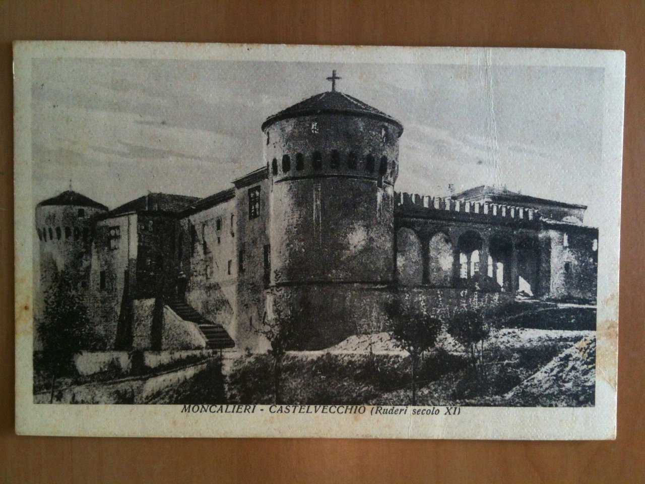 Cartolina inizi '900 Moncalieri Castelvecchio - viaggiata