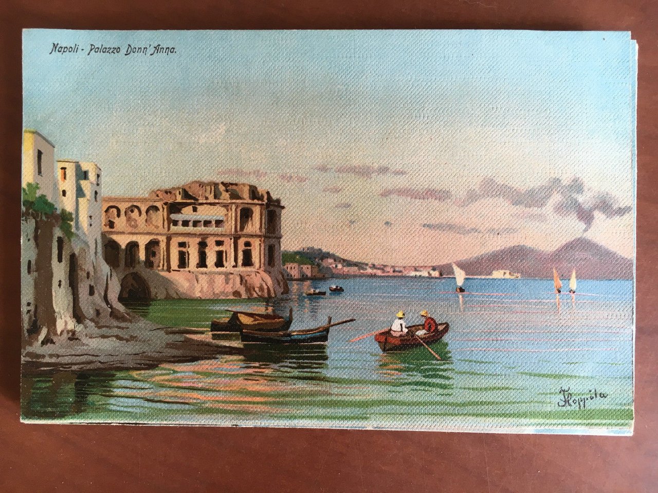 Cartolina inizi '900 Napoli Palazzo Donn'Anna - E20900