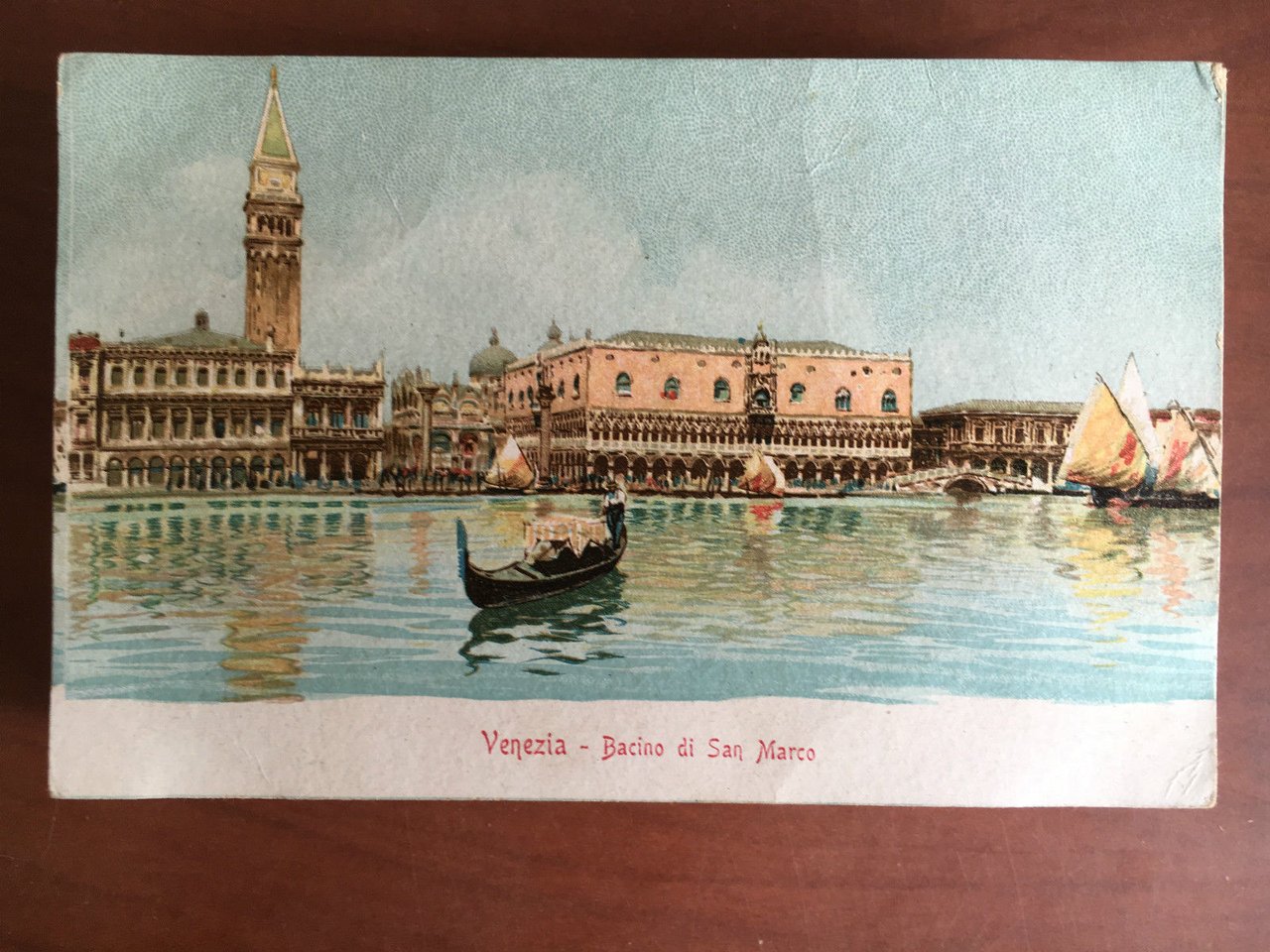 Cartolina inizi '900 Venezia Bacino di S. Marco - E20856