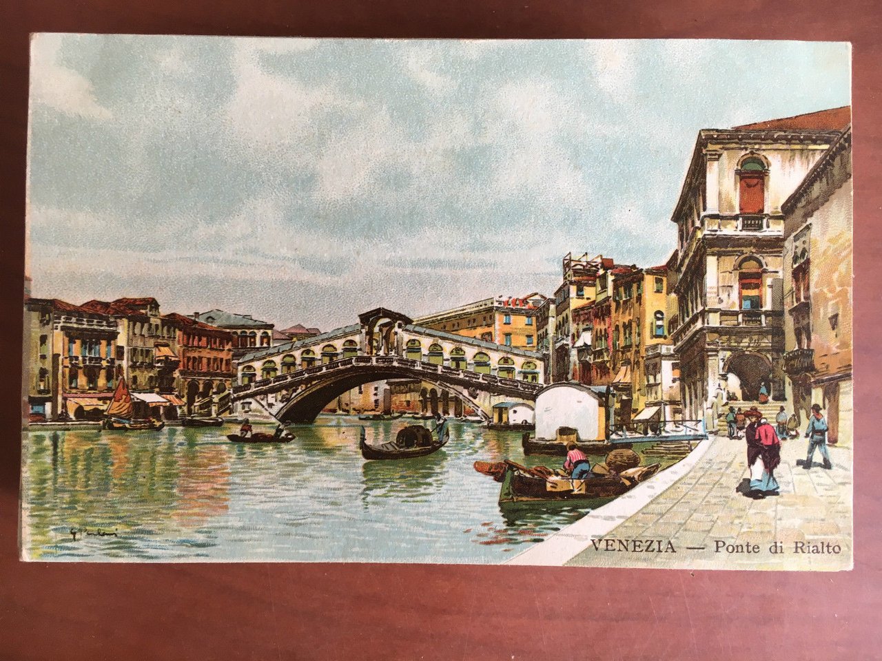 Cartolina inizi '900 Venezia Ponte di Rialto - E20846