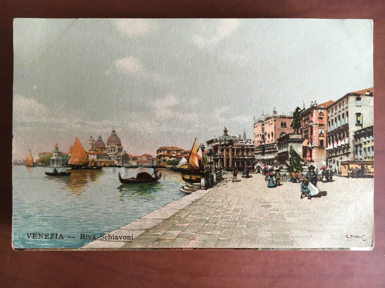 Cartolina inizi '900 Venezia Riva Schiavoni - E20861