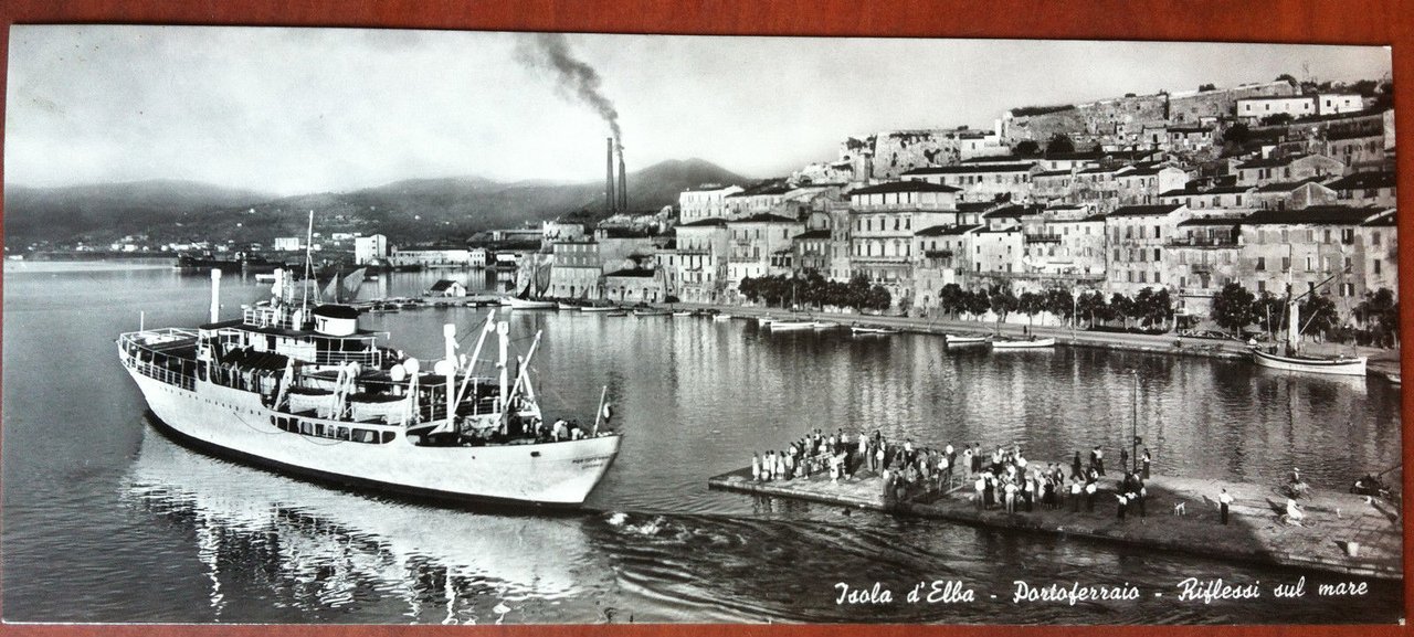 Cartolina inizi '900 vera fotografia Isola d'Elba Portoferrario - E13146