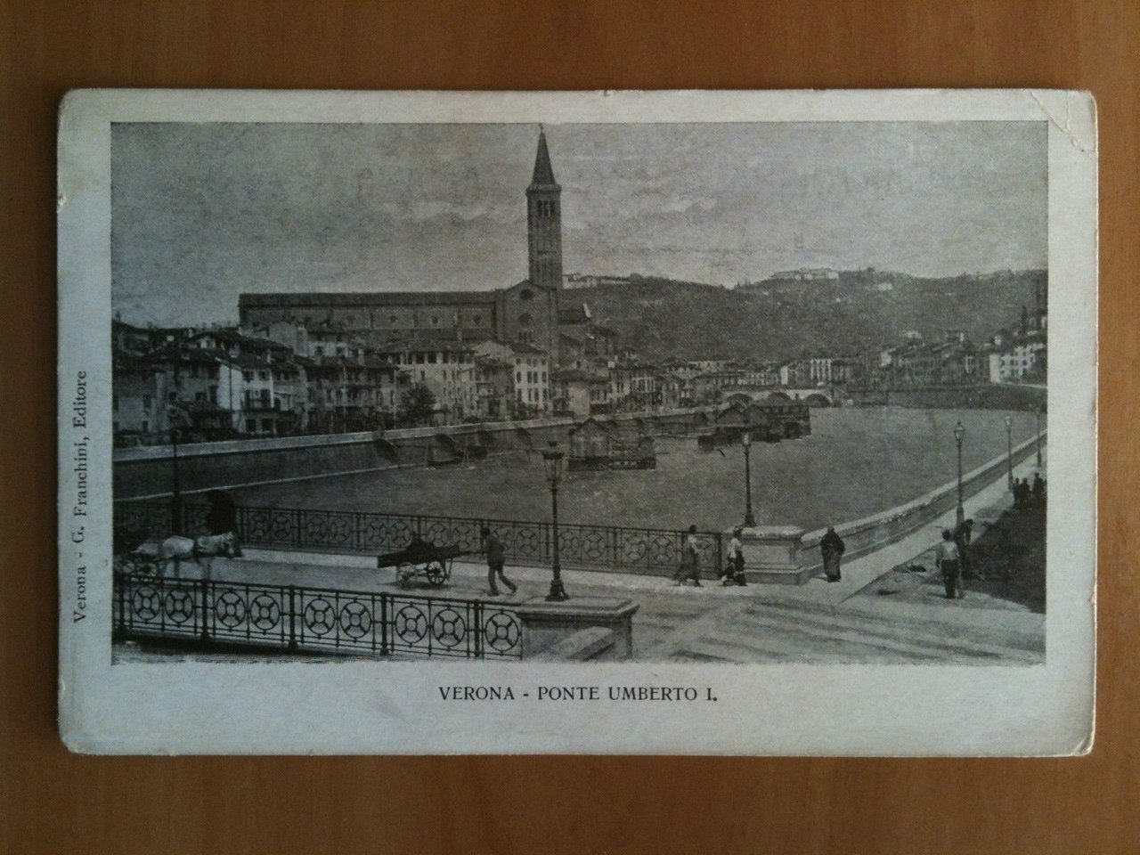 Cartolina inizi '900 Verona Ponte Umberto I - non viaggiata