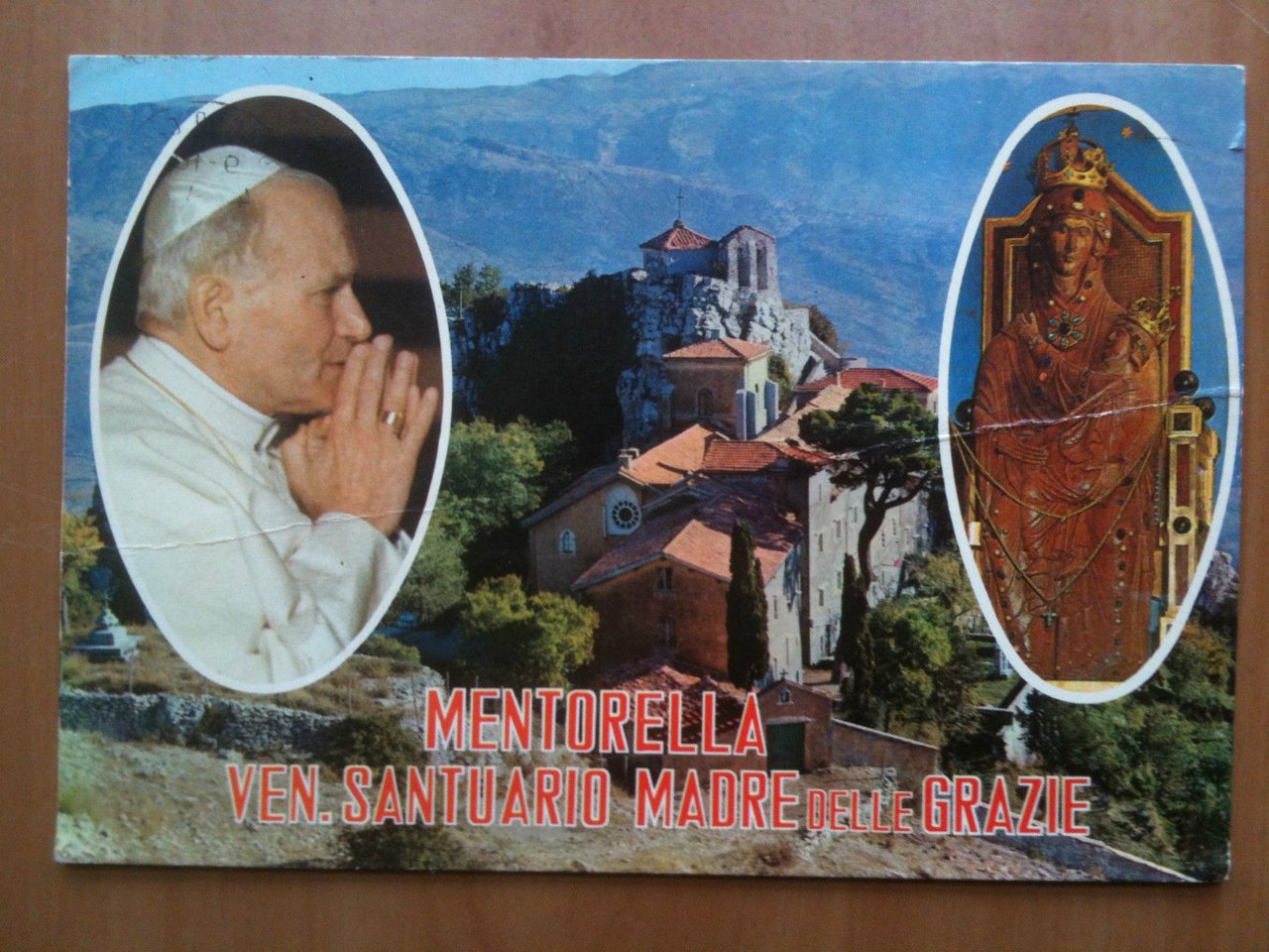 Cartolina metà '900 Mentorella Papa Giovanni Paolo II Wojtyla - …