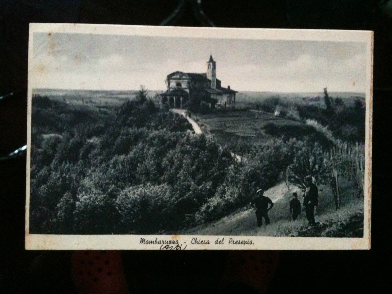Cartolina Mombaruzzo - Chiesa del Presepio - viaggiata 1940 | Immagine principale
