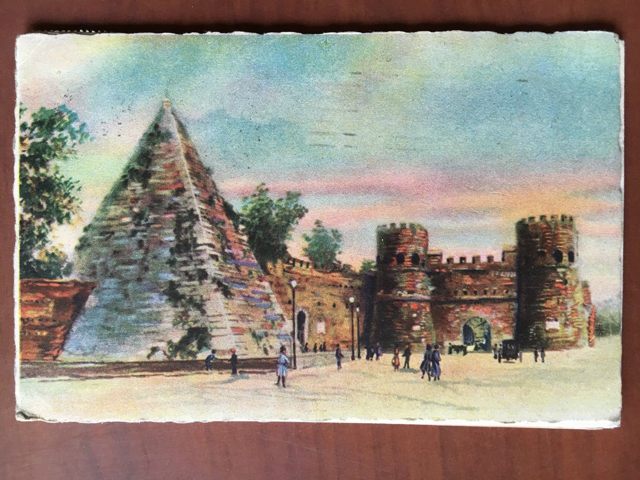 Cartolina originale 1932 Roma Porta S. Paolo Piramide viaggiata - …