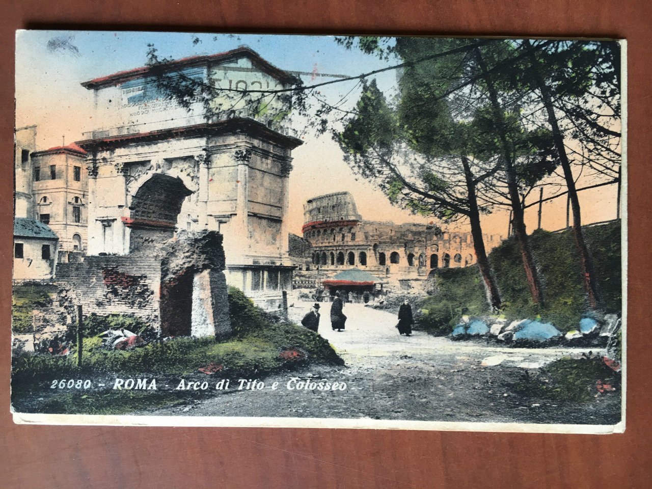 Cartolina originale 1933 Roma Arco di Tito e Colosseo viaggiata …