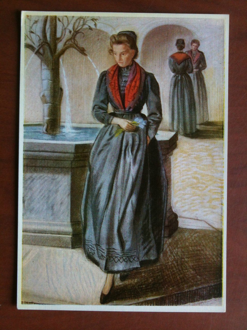 Cartolina originale anni '50 - I costumi della Valle d'Aosta …