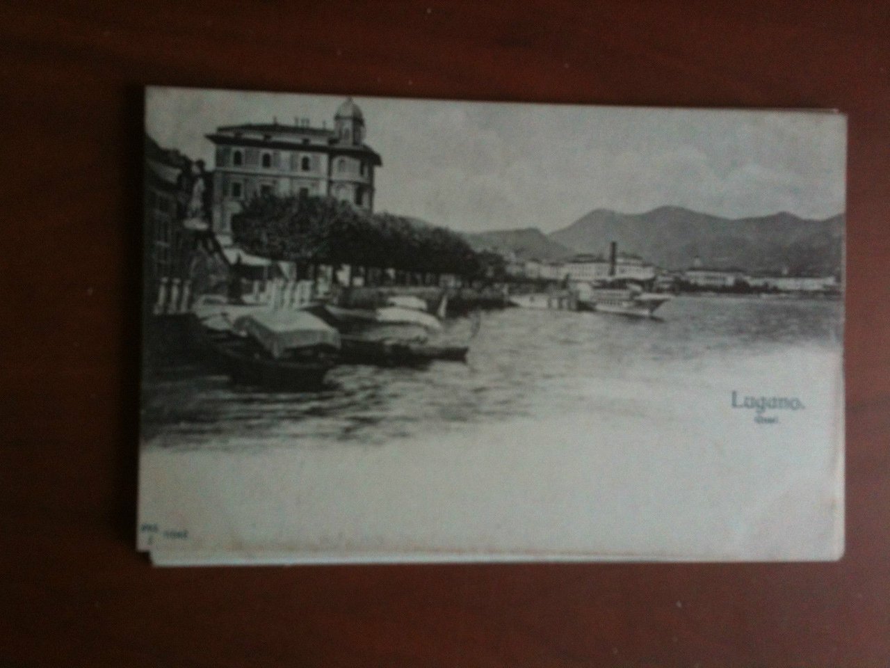 Cartolina postale inizi '900 Svizzera Lugano Quai - non viaggata