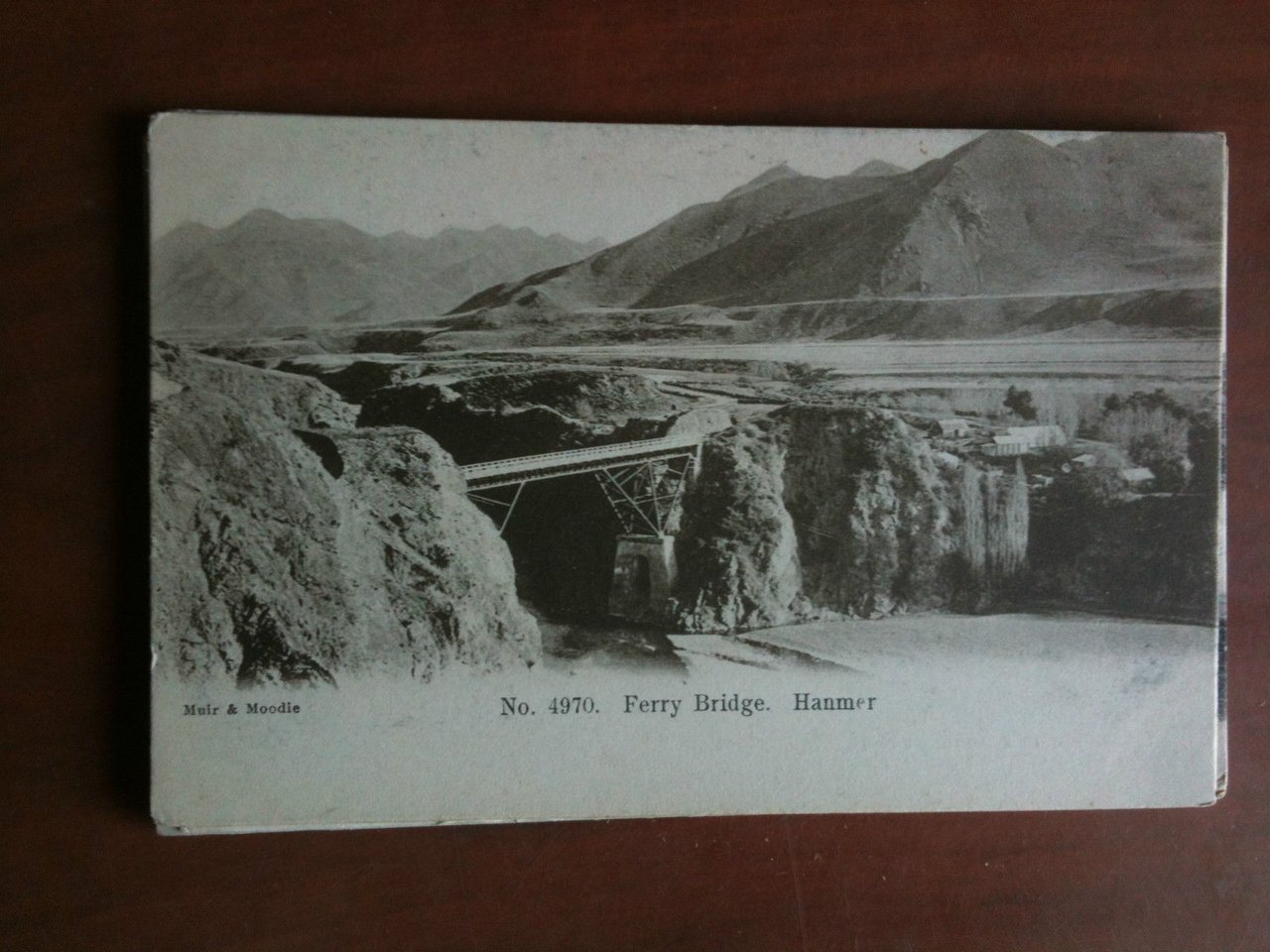Cartolina Postcard early '900 New Zealand Hanmer Ferry Bridge - …