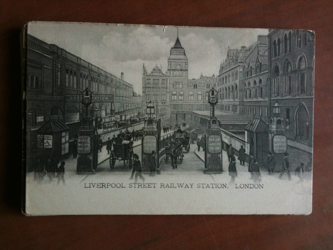 Cartolina Postcard early '900 UK London Liverpool Street Station - …