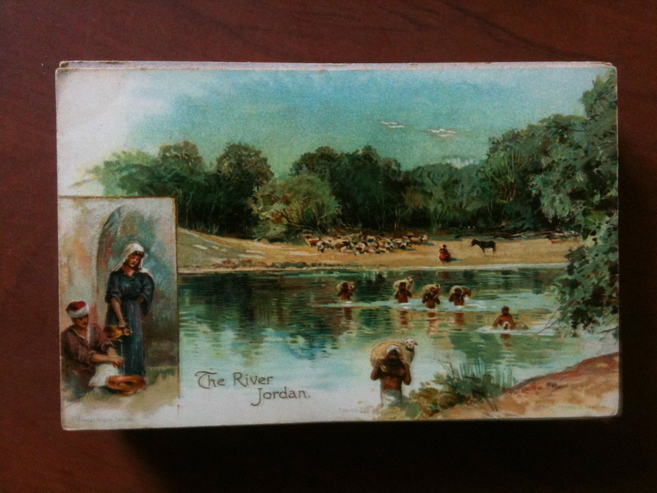 Cartolina Postcard inizi '900 The river Jordan - non viaggiata