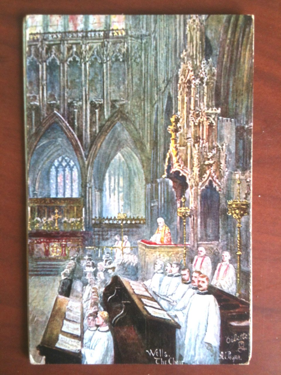 Cartolina Postcard inizi '900 UK Wells Cathedral Choir - non …