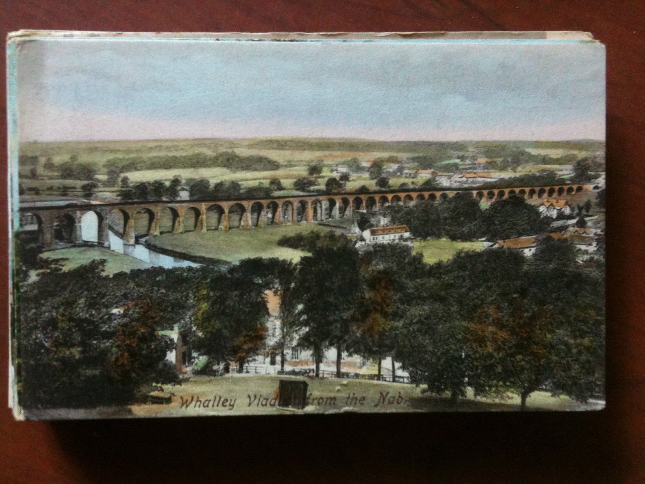 Cartolina Postcard inizi '900 UK Whalley Viaduct from the Nab …