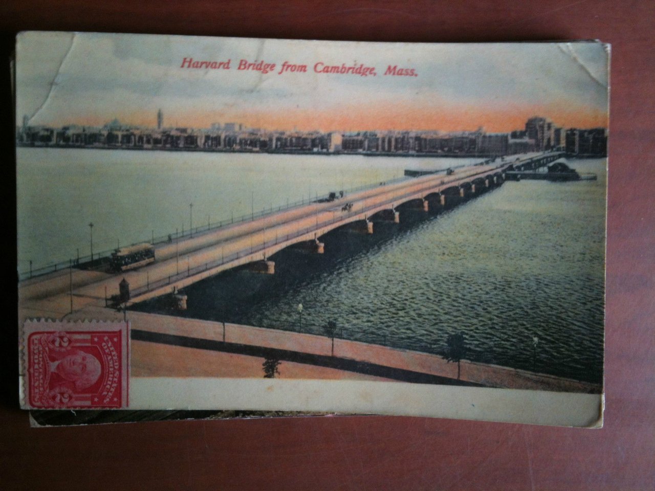 Cartolina Postcard inizi '900 USA Harvard bridge from Cambridge - …