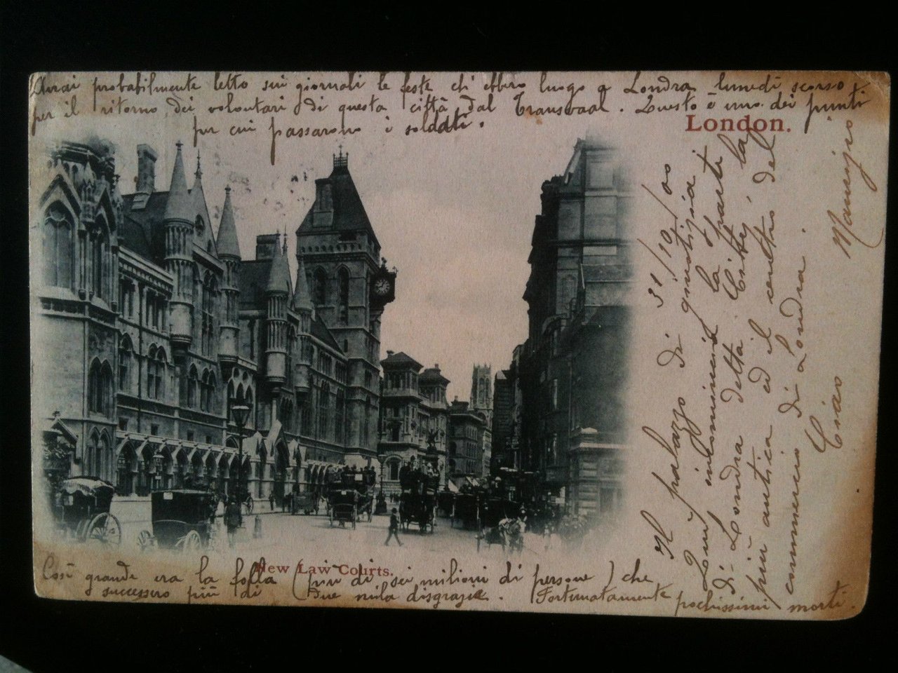 Cartolina Postcard primi/early '900 Londra London New Law Courts - …