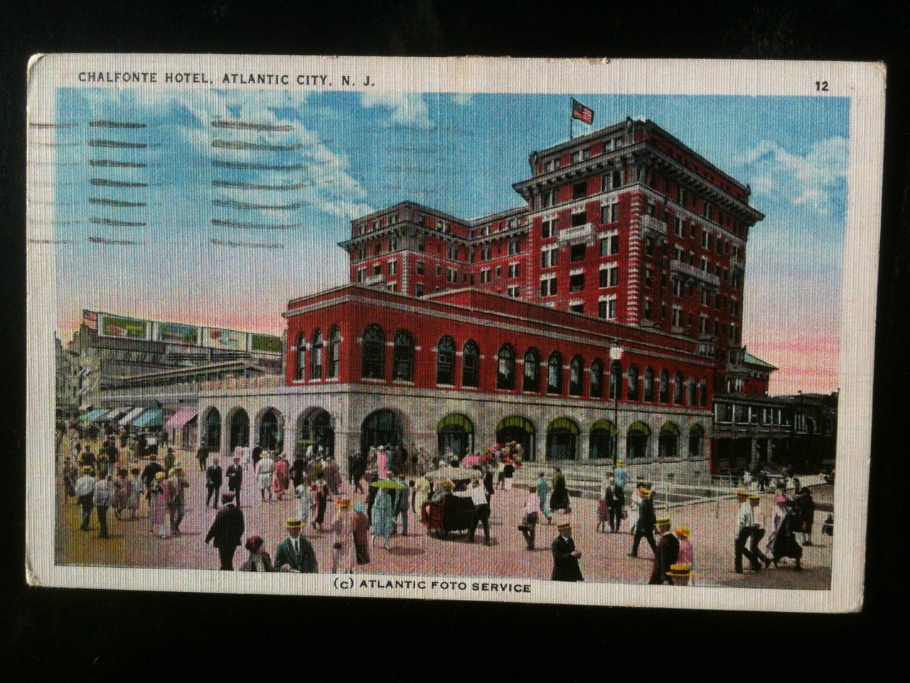 Cartolina Postcard primi/early '900 USA Atlantic City viaggiata/traveled