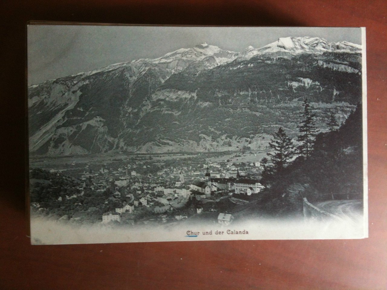 Cartolina Postkarte primi '900 Schweiz Chur und der Calanda - …