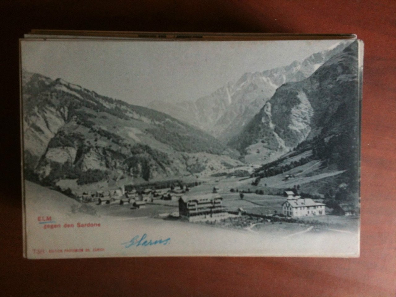 Cartolina Postkarte primi '900 Schweiz Elm gegen den Sardone - …