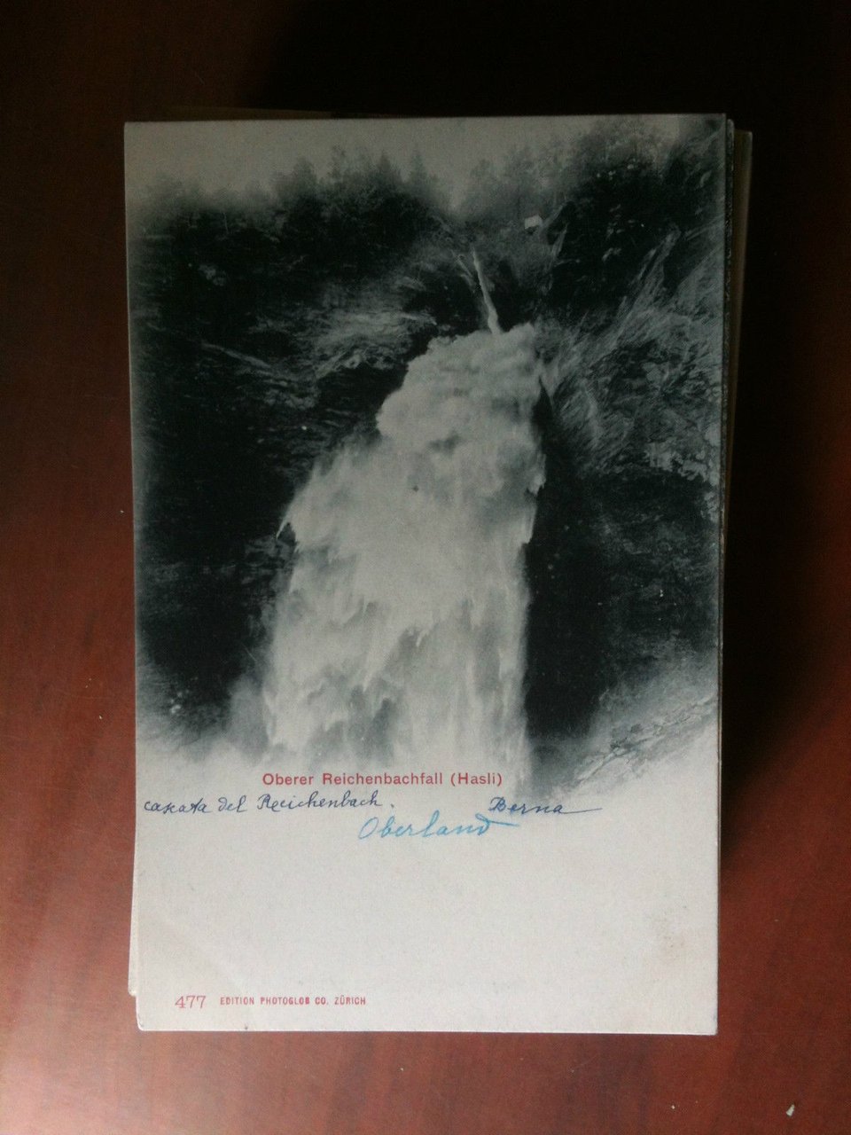 Cartolina Postkarte primi '900 Schweiz Oberer Reichenbachfall - non viaggiata