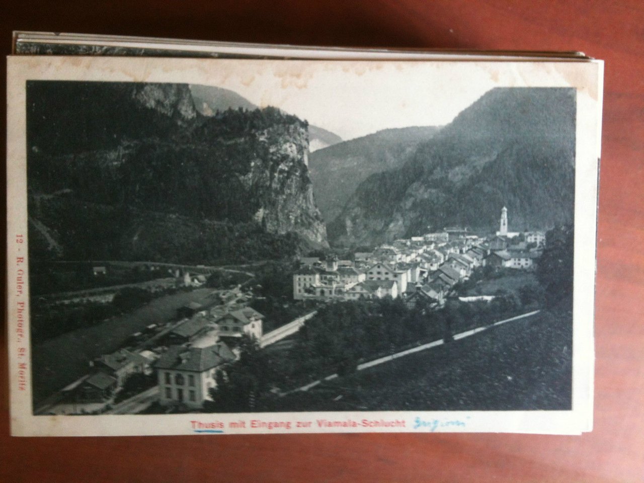 Cartolina Postkarte primi '900 Schweiz Thusis Viamala-Schlucht - non viaggiata