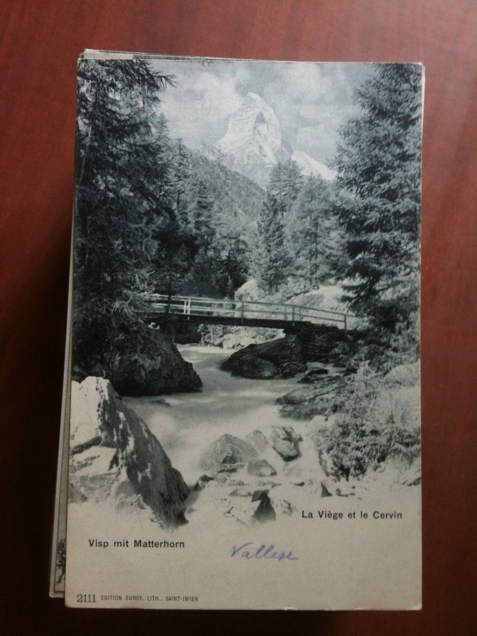 Cartolina Postkarte primi '900 Schweiz Visp mit Matterhorn - non …