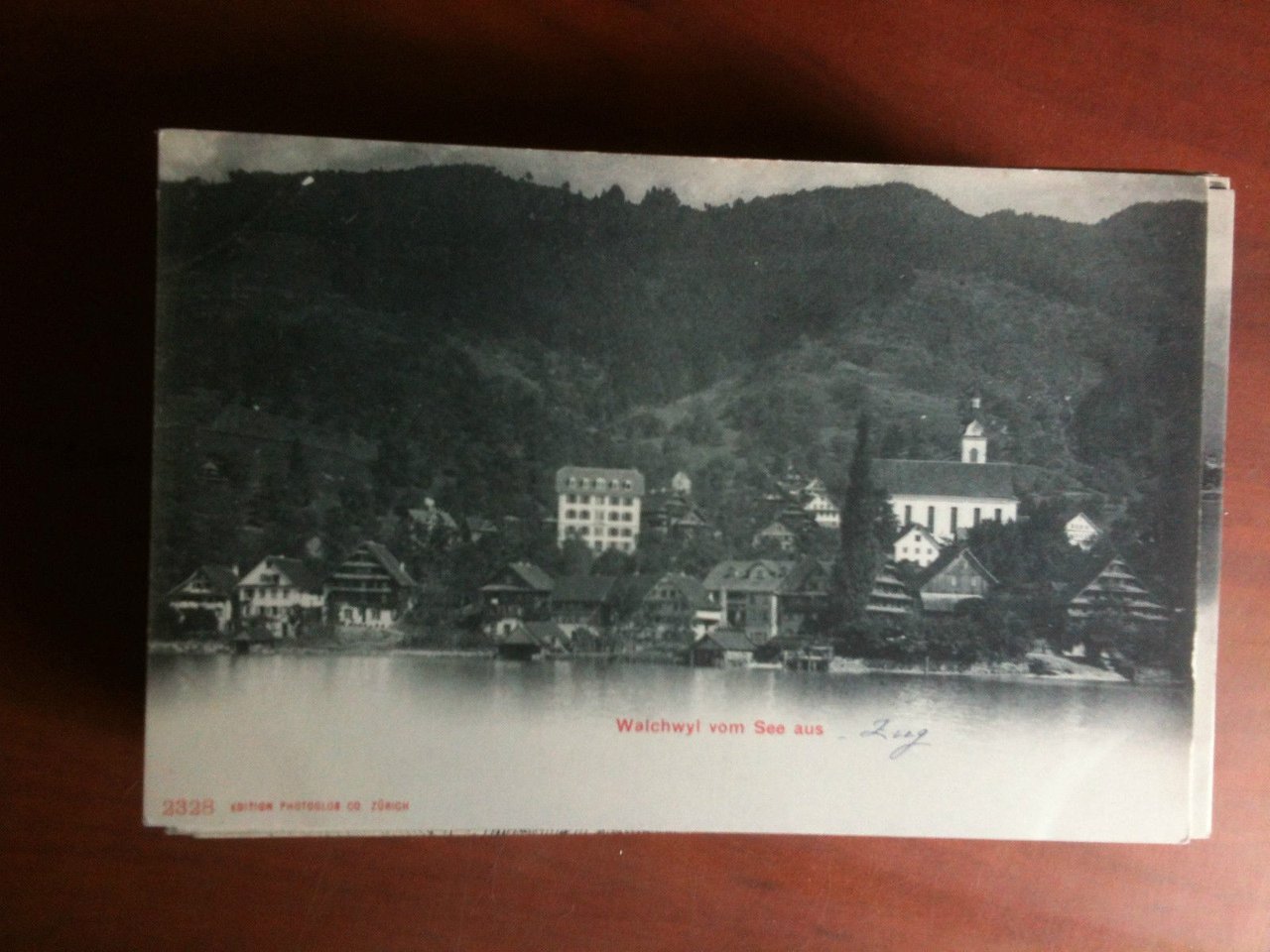 Cartolina Postkarte primi '900 Schweiz Waichwyl vom See aus - …