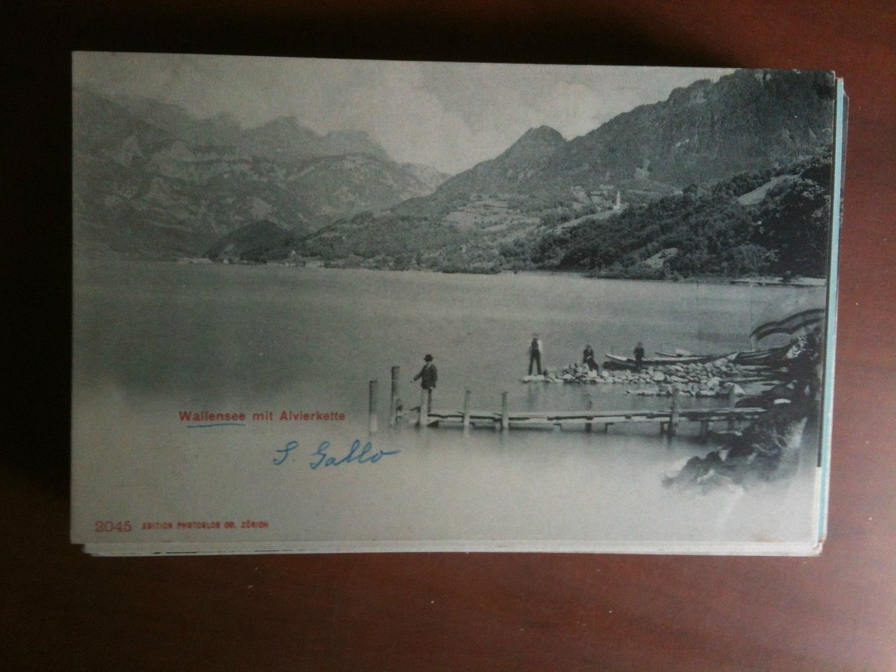 Cartolina Postkarte primi '900 Schweiz Wallensee Alvierkette - non viaggiata