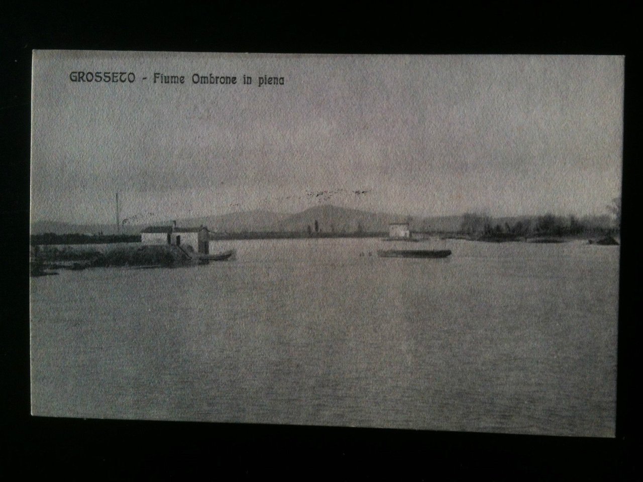 Cartolina primi '900 Grosseto Fiume Ombrone in piena - non …