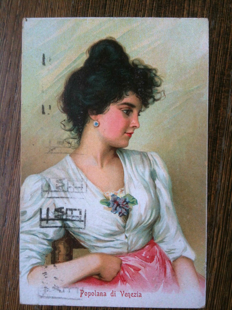 Cartolina primi '900 Popolana di venezia - viaggiata