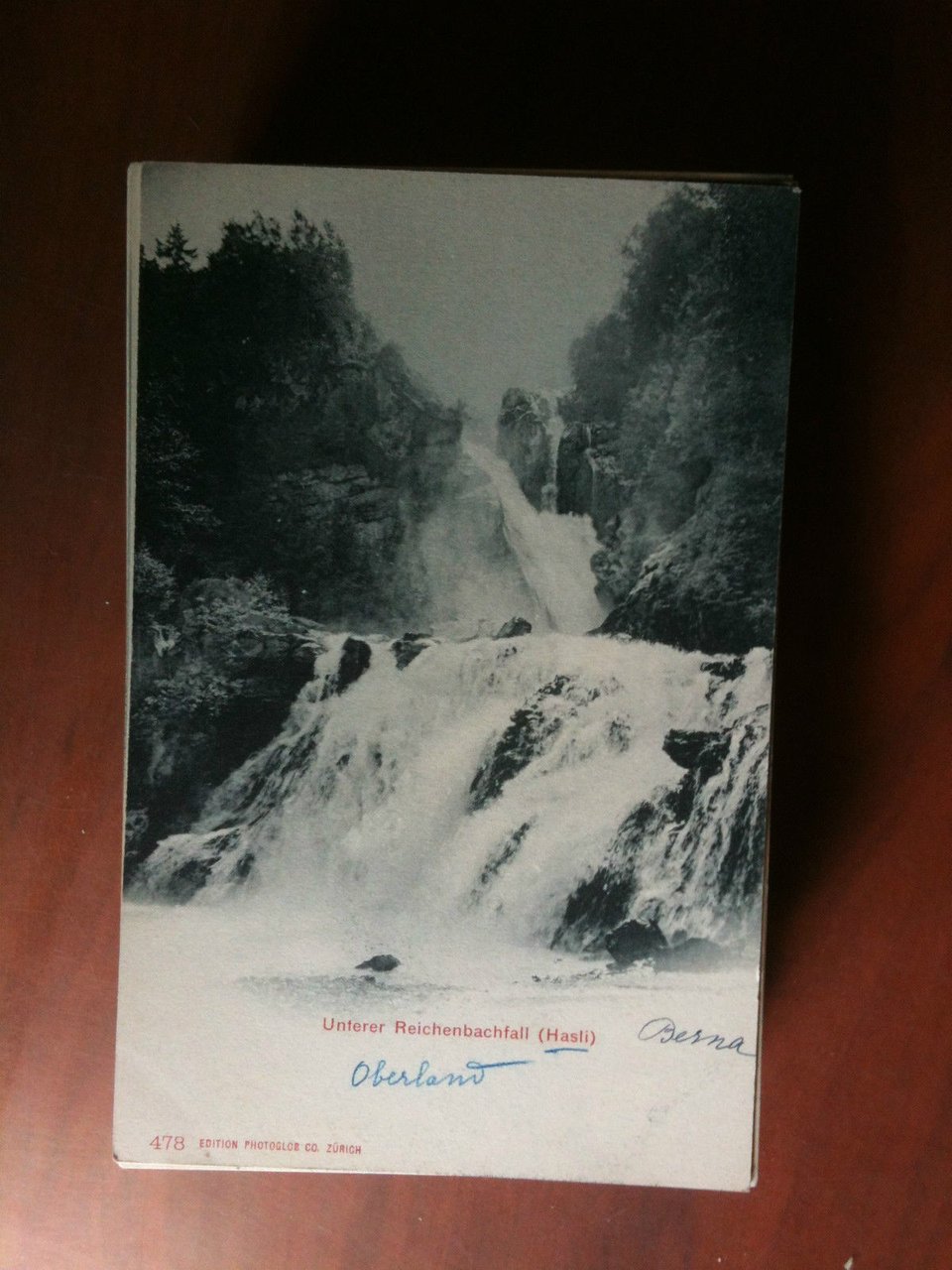 Cartolina primi '900 Schweiz Unferer Reichenbachfall - non viaggiata E4170