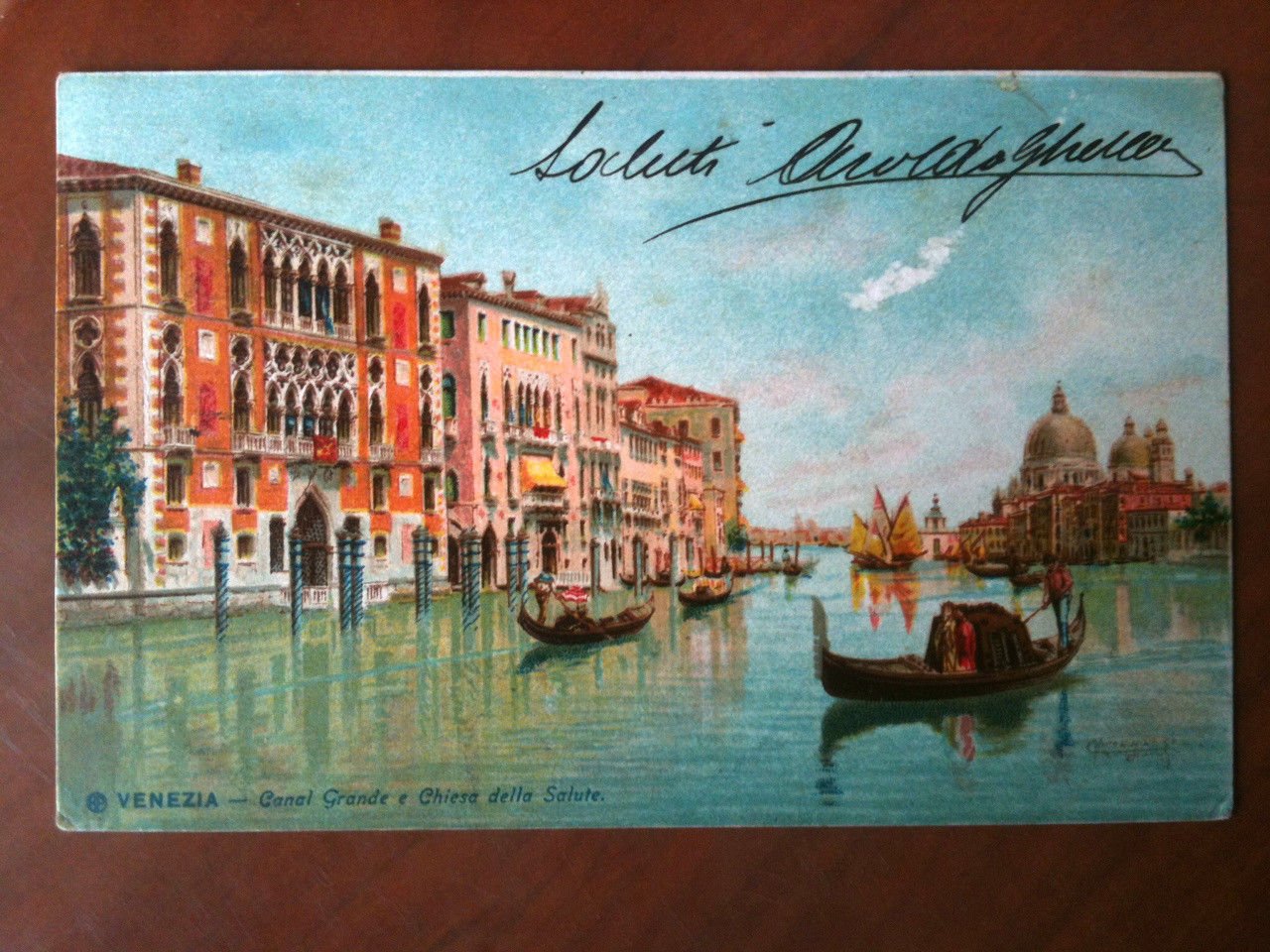 Cartolina primi '900 Venezia - Canal Grande e Chiesa della …