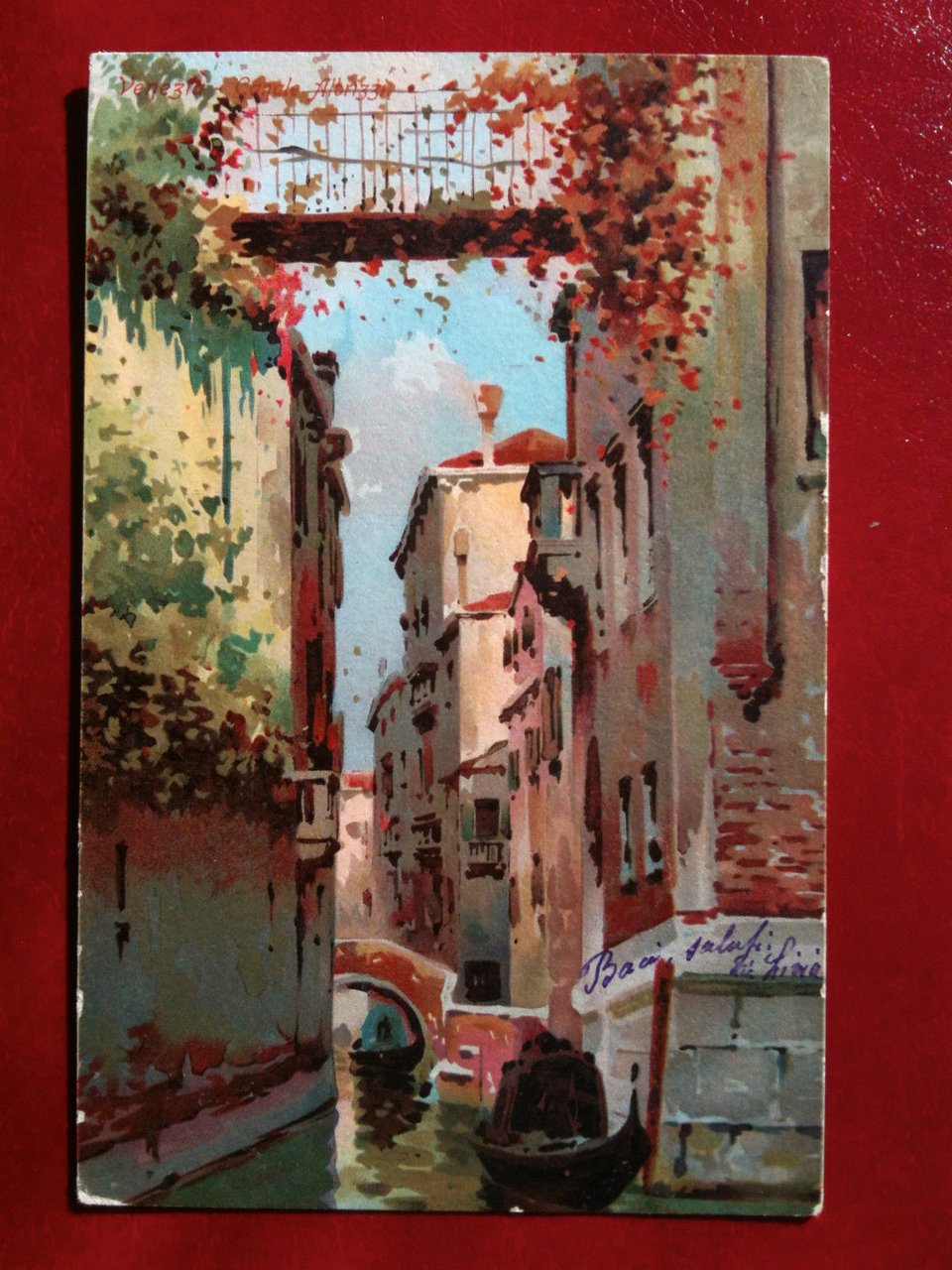 Cartolina primi '900 Venezia - Canale Albrizzi - viaggiata