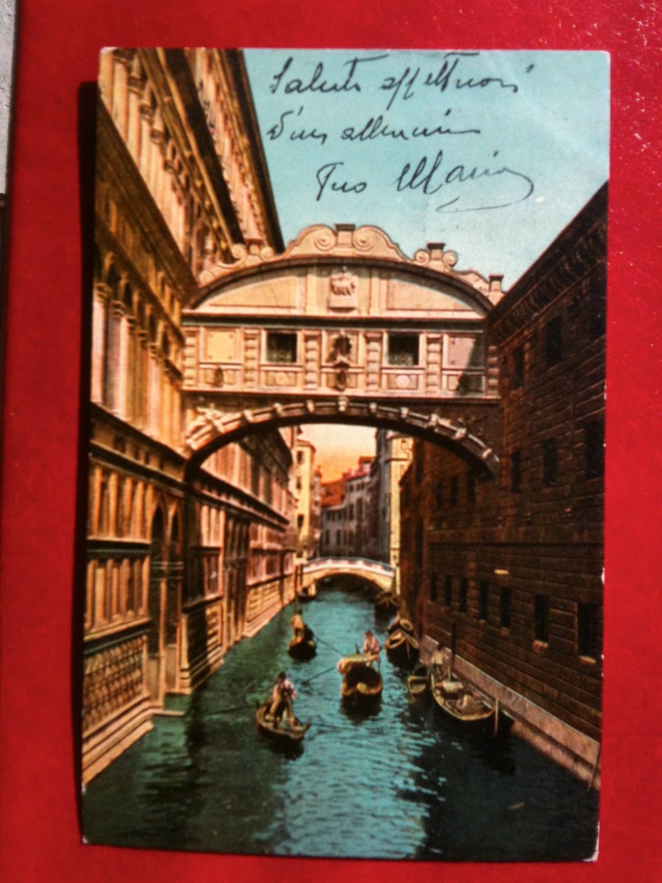 Cartolina primi '900 Venezia - Ponte dei Sospiri - viaggiata