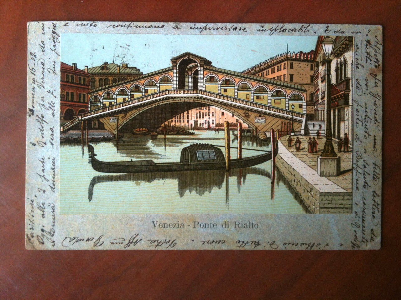Cartolina primi '900 Venezia - Ponte di Rialto- viaggiata