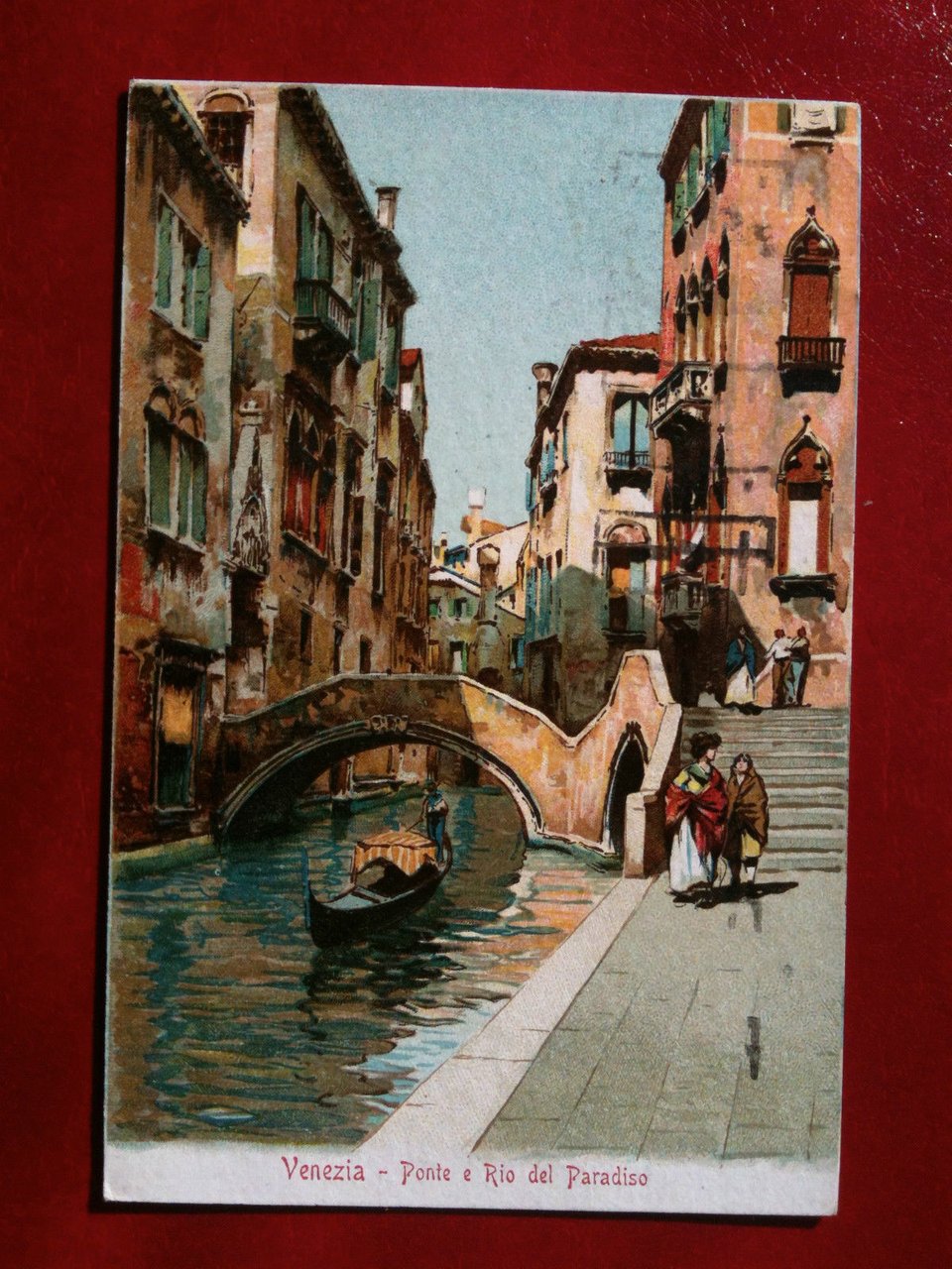 Cartolina primi '900 Venezia - Ponte e Rio del Paradiso …