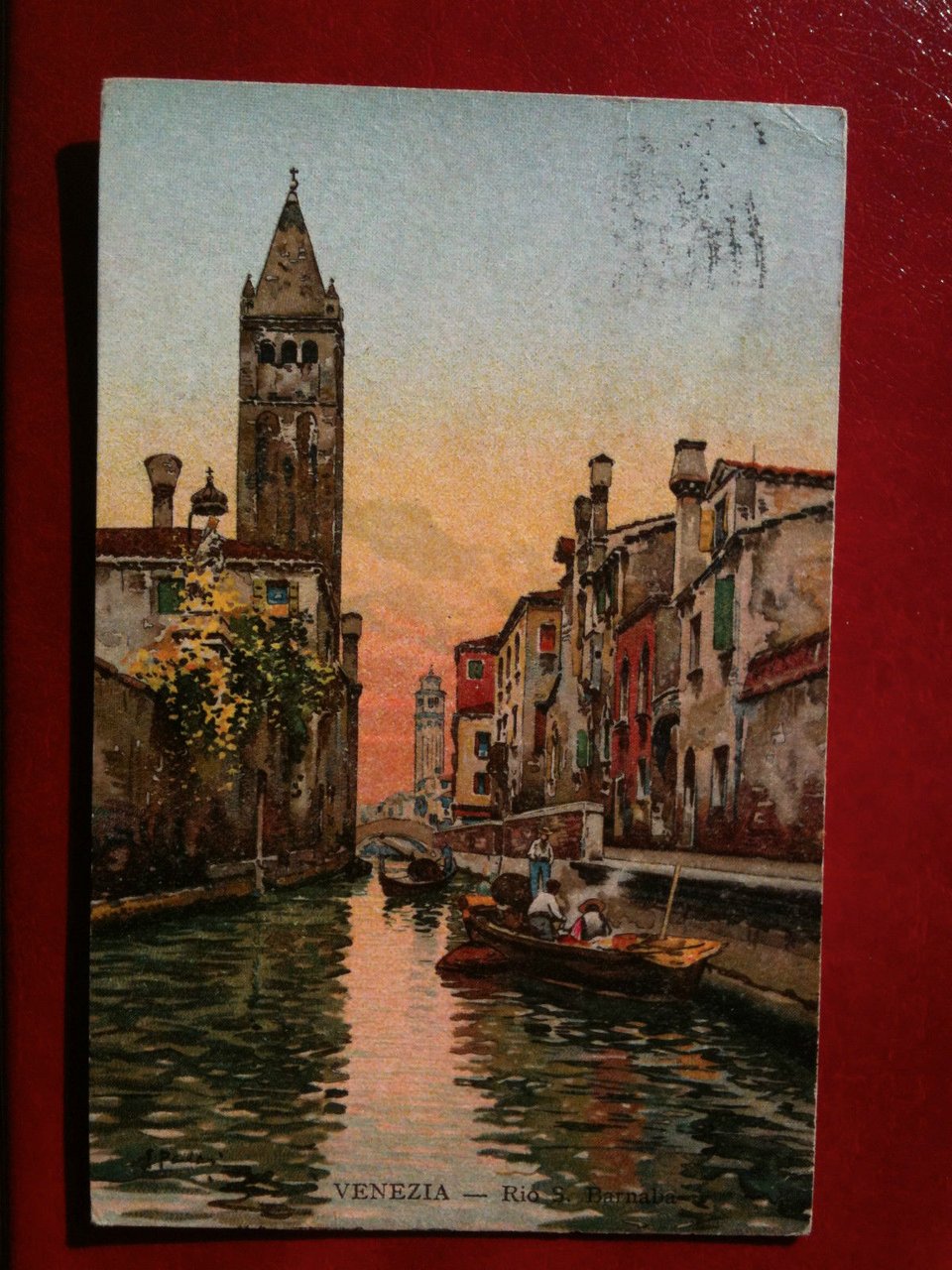 Cartolina primi '900 Venezia - Rio S. Barnaba - viaggiata