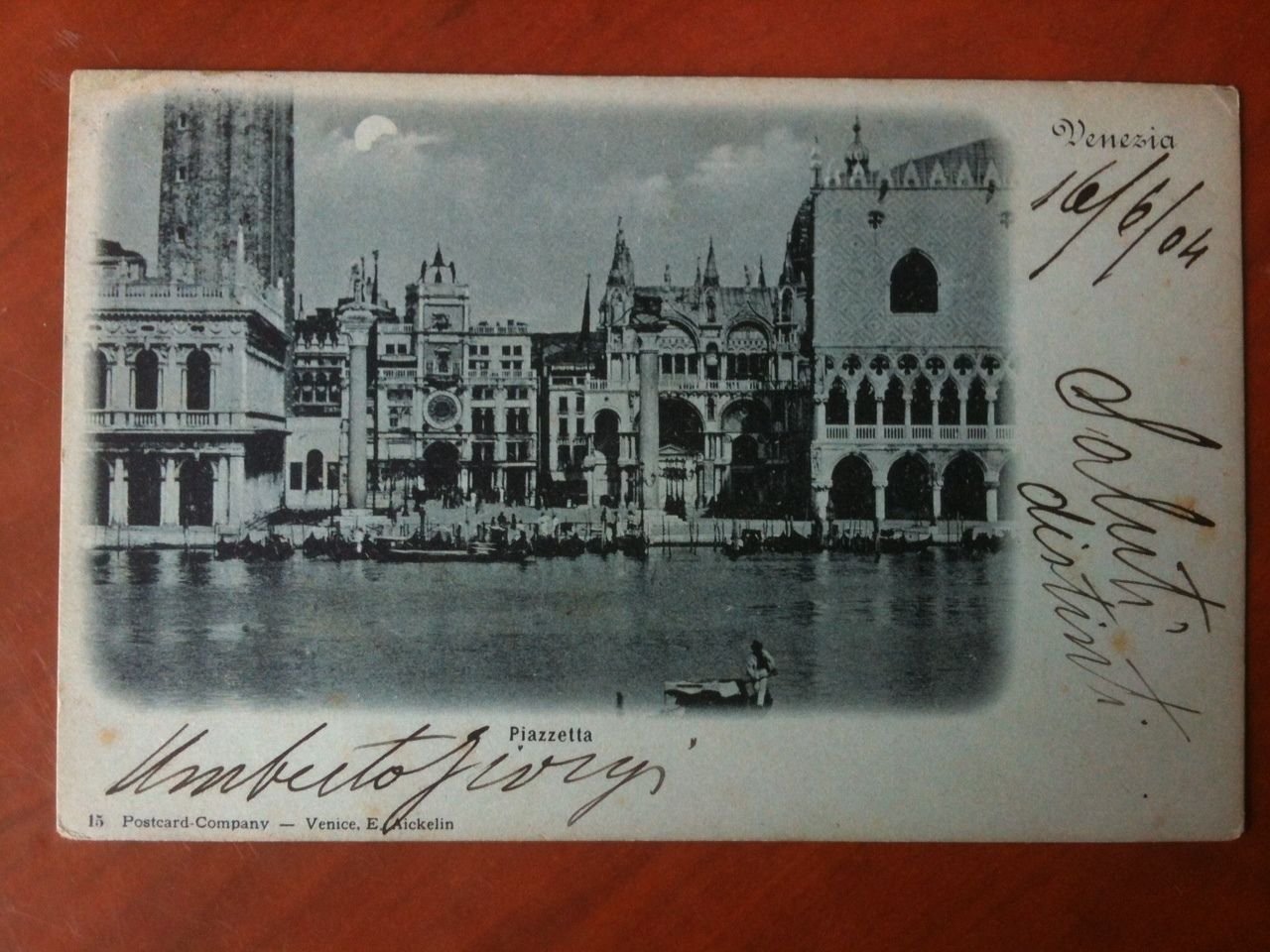 Cartolina primi '900 Venezia Piazzetta - viaggiata