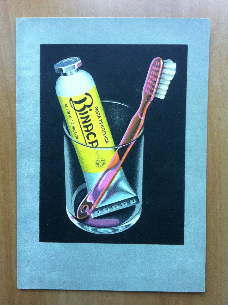 Cartolina pubblicitaria originale Pasta Dentifricia Bianca - E17957