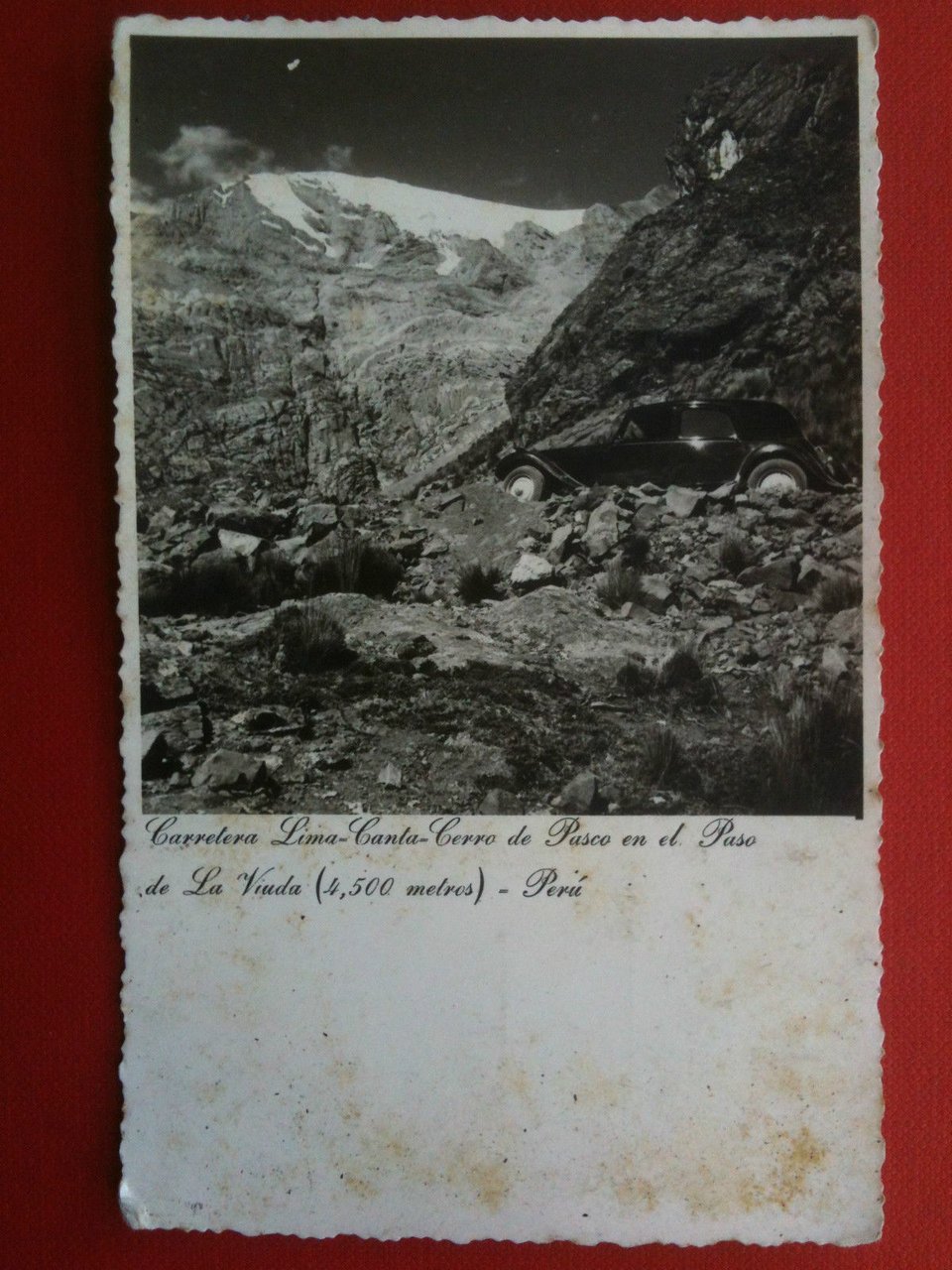 Cartolina/Tarjeta foto vera metà '900 Udo Schack Perù Carretera non … | Immagine principale