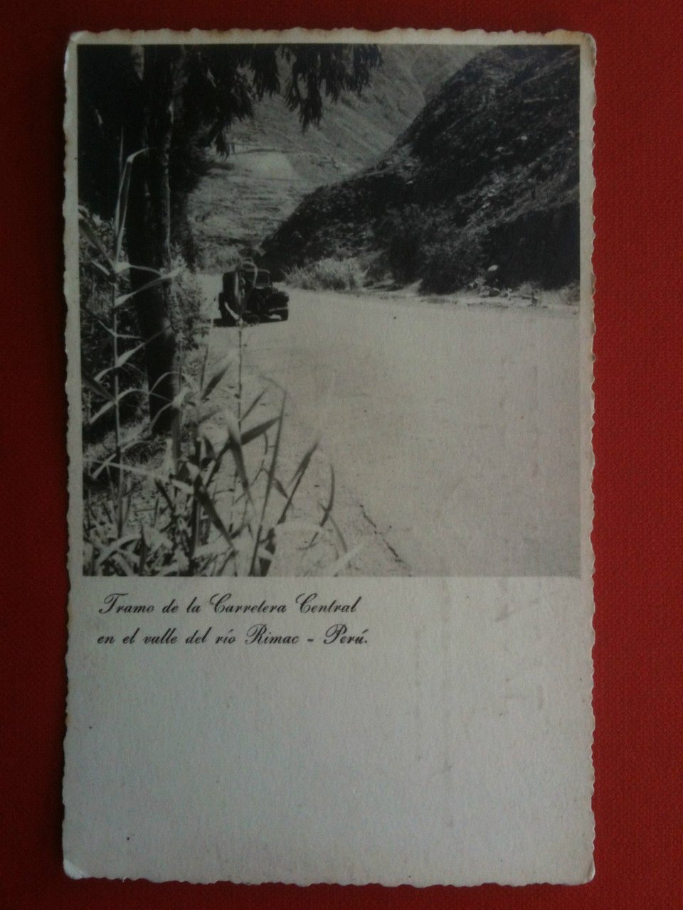 Cartolina/Tarjeta foto vera metà '900 Udo Schack Perù Carretera non …