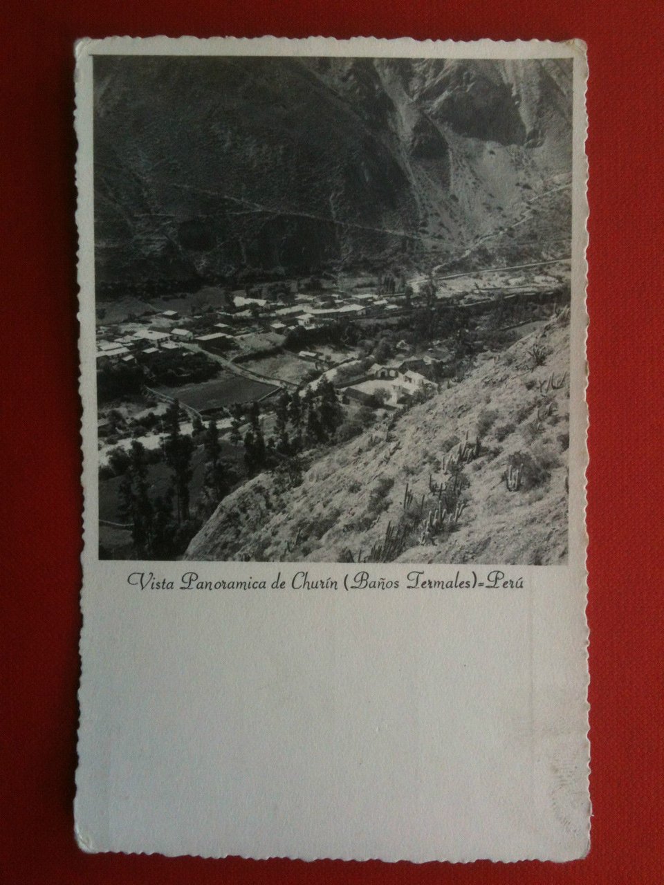 Cartolina/Tarjeta foto vera metà '900 Udo Schack Perù Churin non …